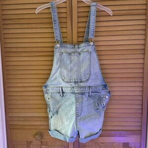 Women’s Ripped Jean Overalls